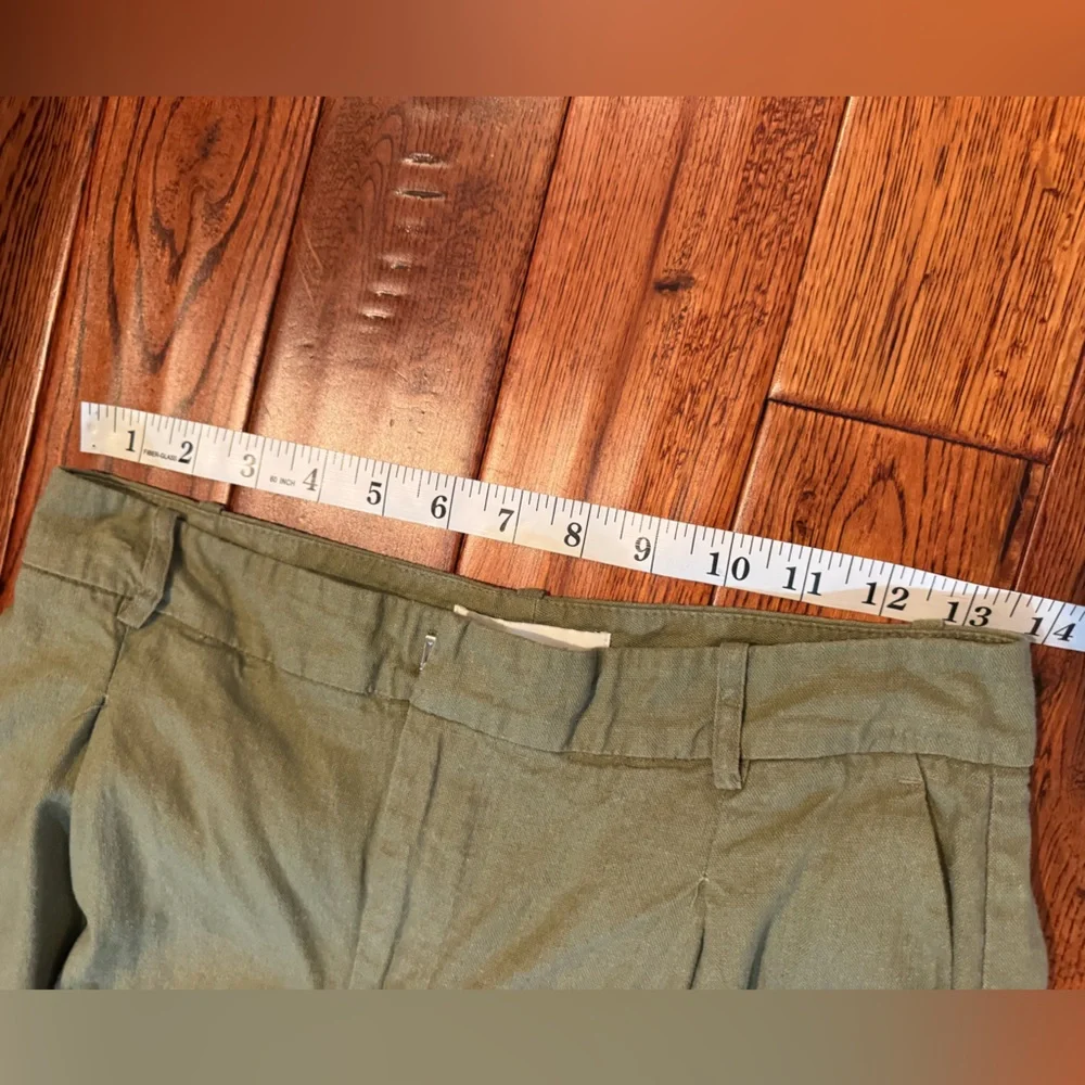 Zara Women Chinos Linen Cropped Pants S - Picture 4 of 8